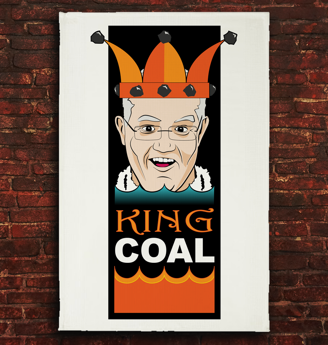 King Coal Tea Towel