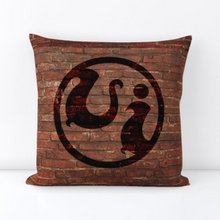 Load image into Gallery viewer, Brick wall throw pillow (cushion cover with insert)
